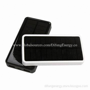 5,000mAh Dual-USB Solar Cellphone Chargers, Patent Design, Micro 5V/1A Input